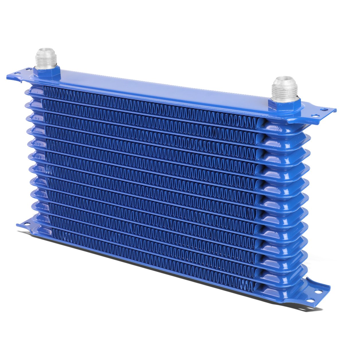 Auto Dynasty Universal Automotive Blue Aluminum 13-Row Engine & Transmission Oil Cooler