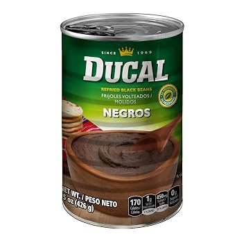 Ducal Refried Beans, Black, 15 oz