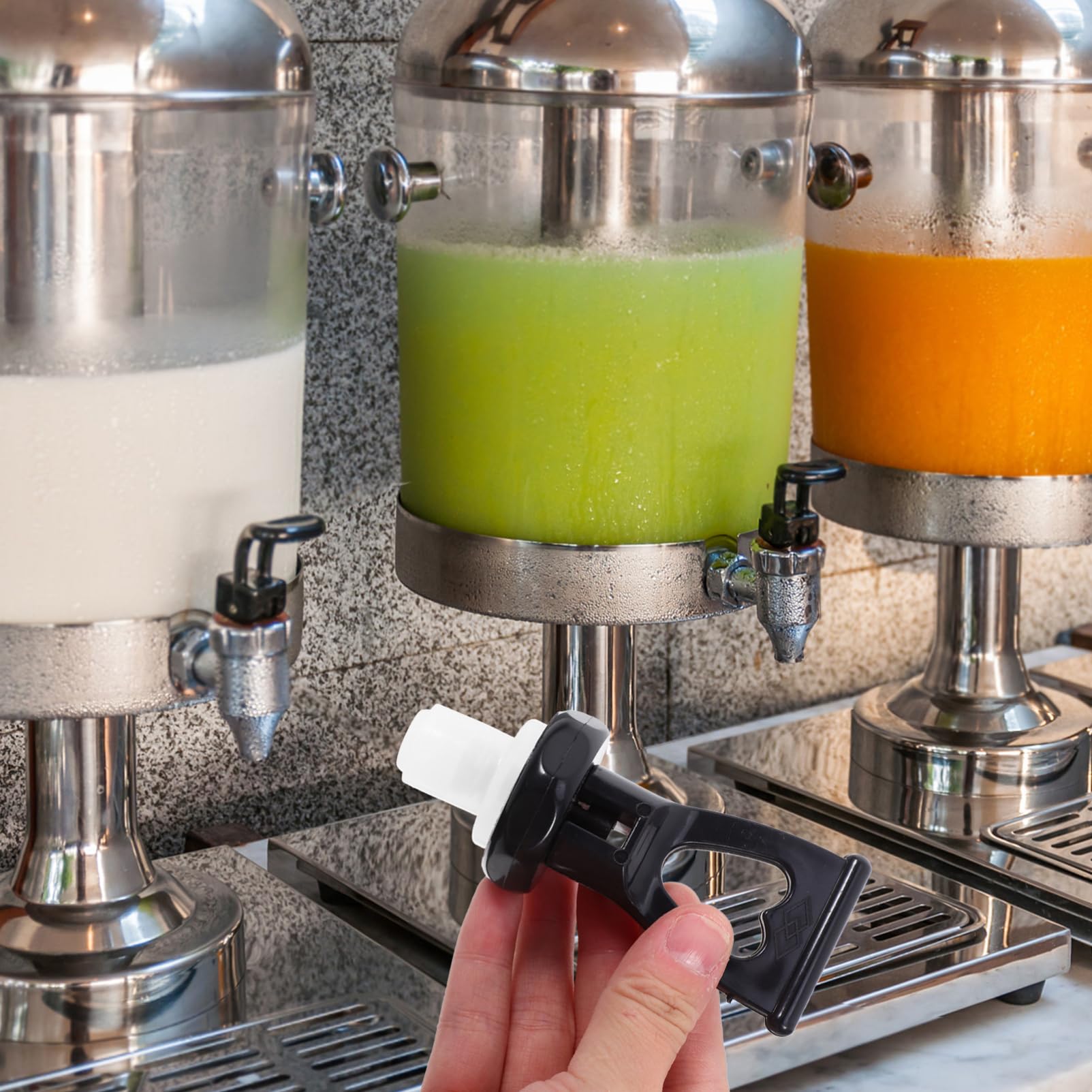 Rubinetto in Plastica per Dispenser Acqua Facile Installazione e Compatibilità, per Erogazione Bevande da Secchio Termico
