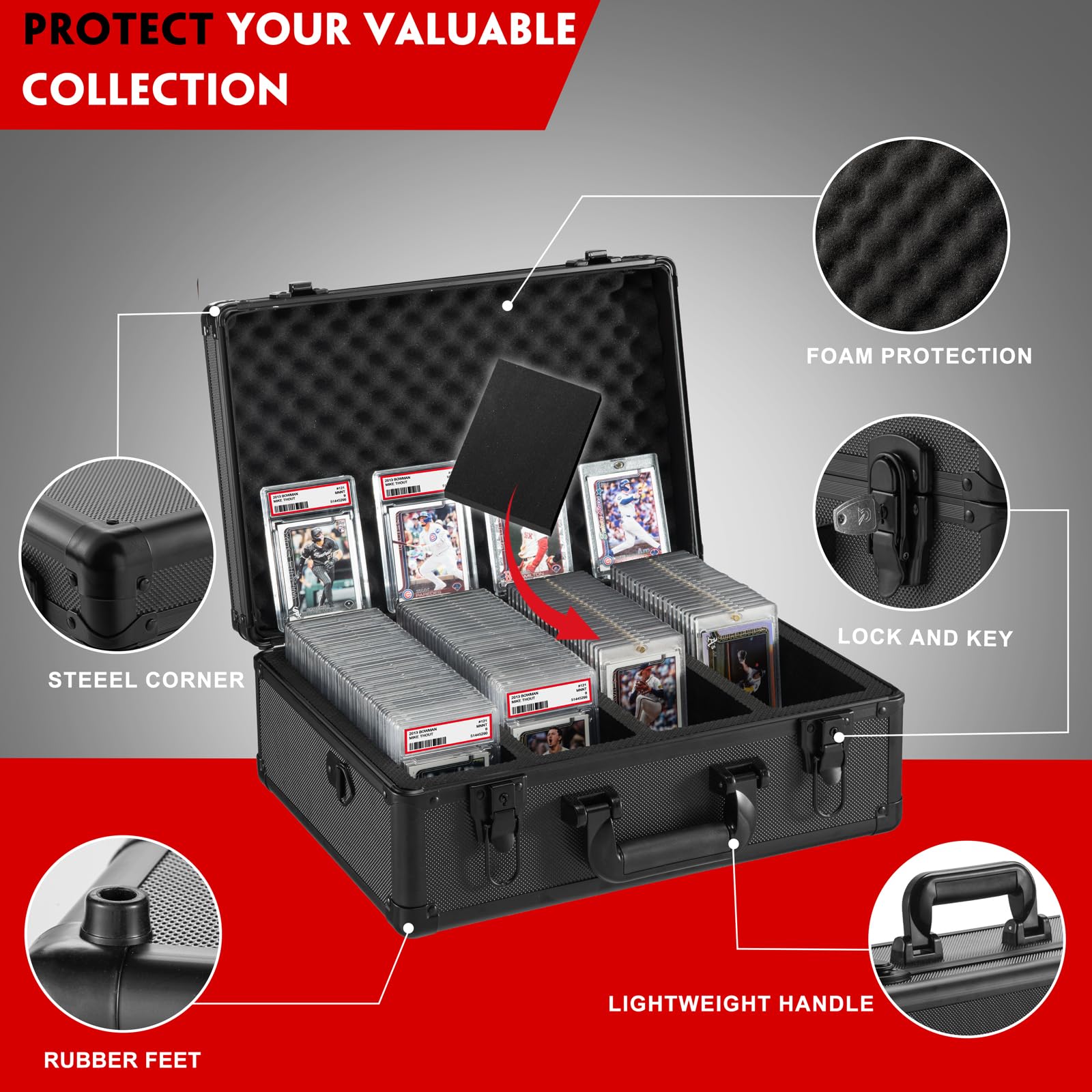 graded card rubber case Amazon.com: Graded Card Protector 8 Pack, Standard PSA Slab Case, TPU Air  Cushion Edge Protectors for PSA Slabs : Toys & Games