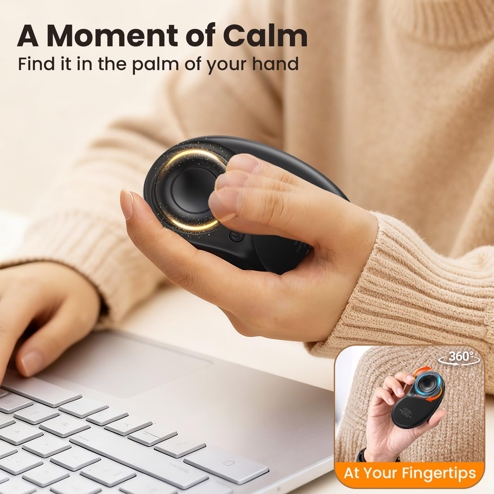 Scaldamani Elettrico 2 Pack, Scaldamani Ricaricabile USB, Riutilizzabile Elettrico Tascabile Scalda mani, Durata, Calore con 3 Livelli per Esterno