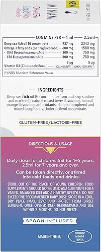 Miniatura 6 de MINAMI DHA+EPA Liquid Kids + Vitamina D3-3.4 fl oz