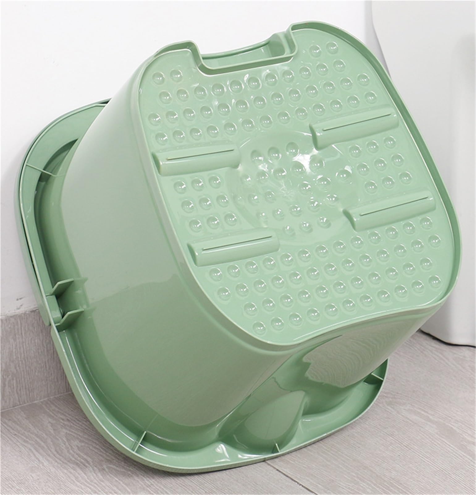 Fussbad Klappbare Fußbadewanne mit Massagepunkten, Kunststoff-Füße, Badebecken for das Spa zu Hause Fußwanne Pool(Pink)