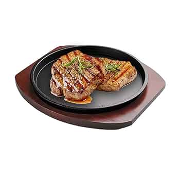 Amazon | 鉄板プレート ステーキ皿 2枚セット 鉄鋳物 プレート