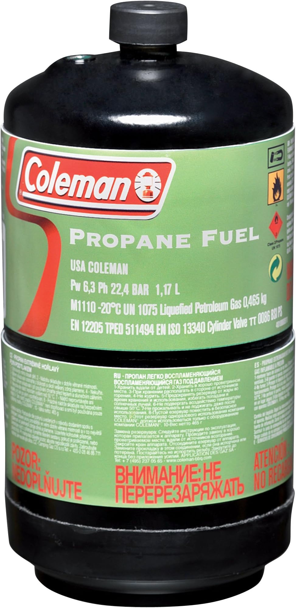 Coleman self-sealing Propangas cartridge 1 pc, 465 g