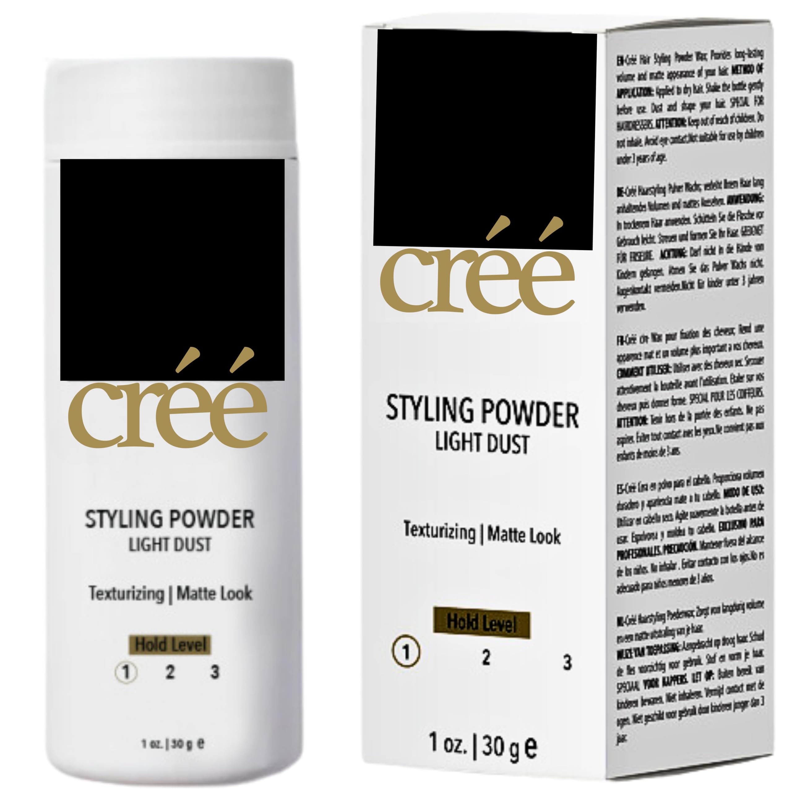 Cree Styling Powder Light Dust- Natural Matte Hairstyle Texturizing and Volumizing 30 gr 1 oz