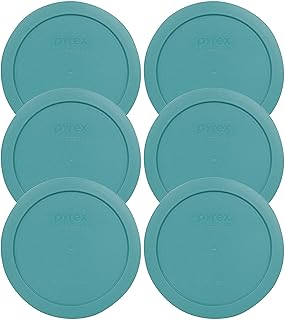 Pyrex 7201-PC Round 4 Cup Storage Lid for Glass Bowls (4, Turquoise)