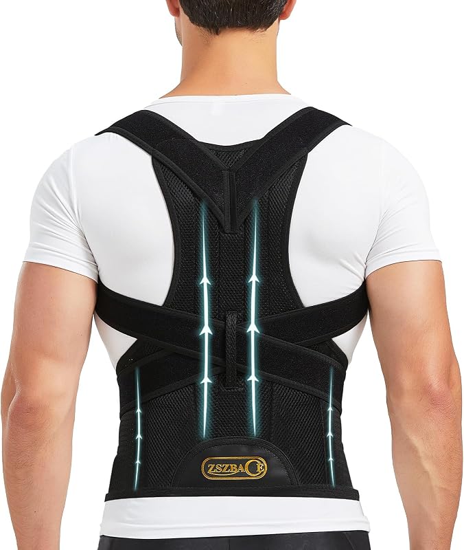 Back Brace and Posture Corrector for Men and Women Adjustable Back Straightener Posture Corrector, Scoliosis and Hunchback Correction, Spine Corrector, Support for Upper Lower Back Pain Relief