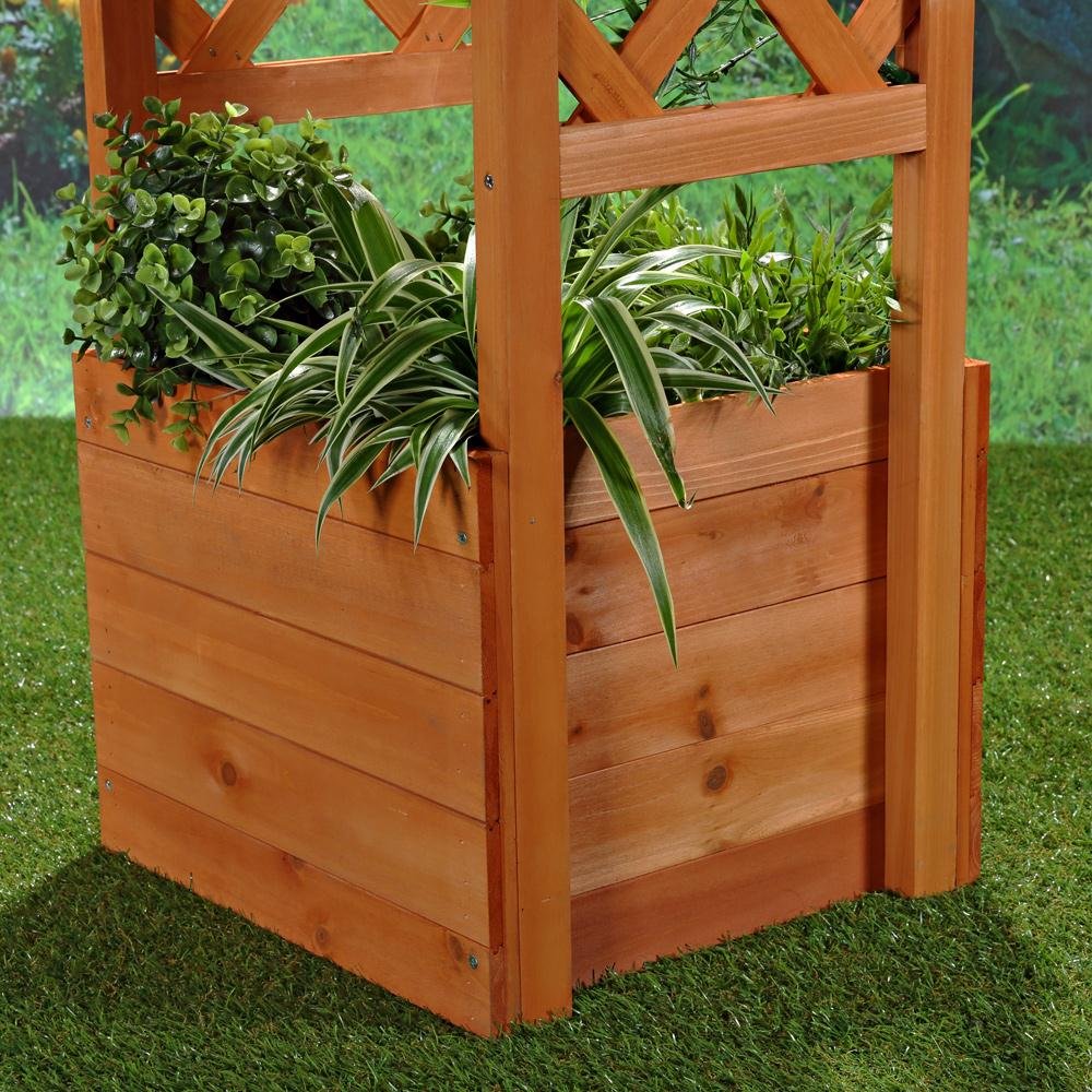 Melko Rankhilfe 2er Set Garten Pflanzkasten mit Rosenbogen Spalier Rosensäule Pergola