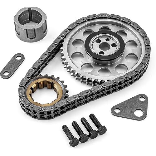 Speedmaster PCE264.1022 Compatible with Chevy GM LS1 LS2 LS6 Double Roller 9 Keyway Billet Steel Timing Chain Kit