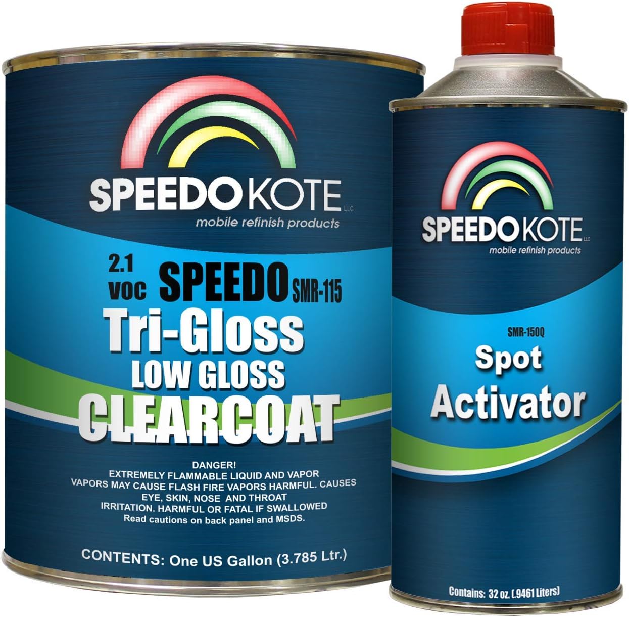 Speedokote SMR-115/150-K-M - Low Gloss 2.1 VOC Urethane Clear Coat, Gallon kit Clearcoat with Medium Speed activator