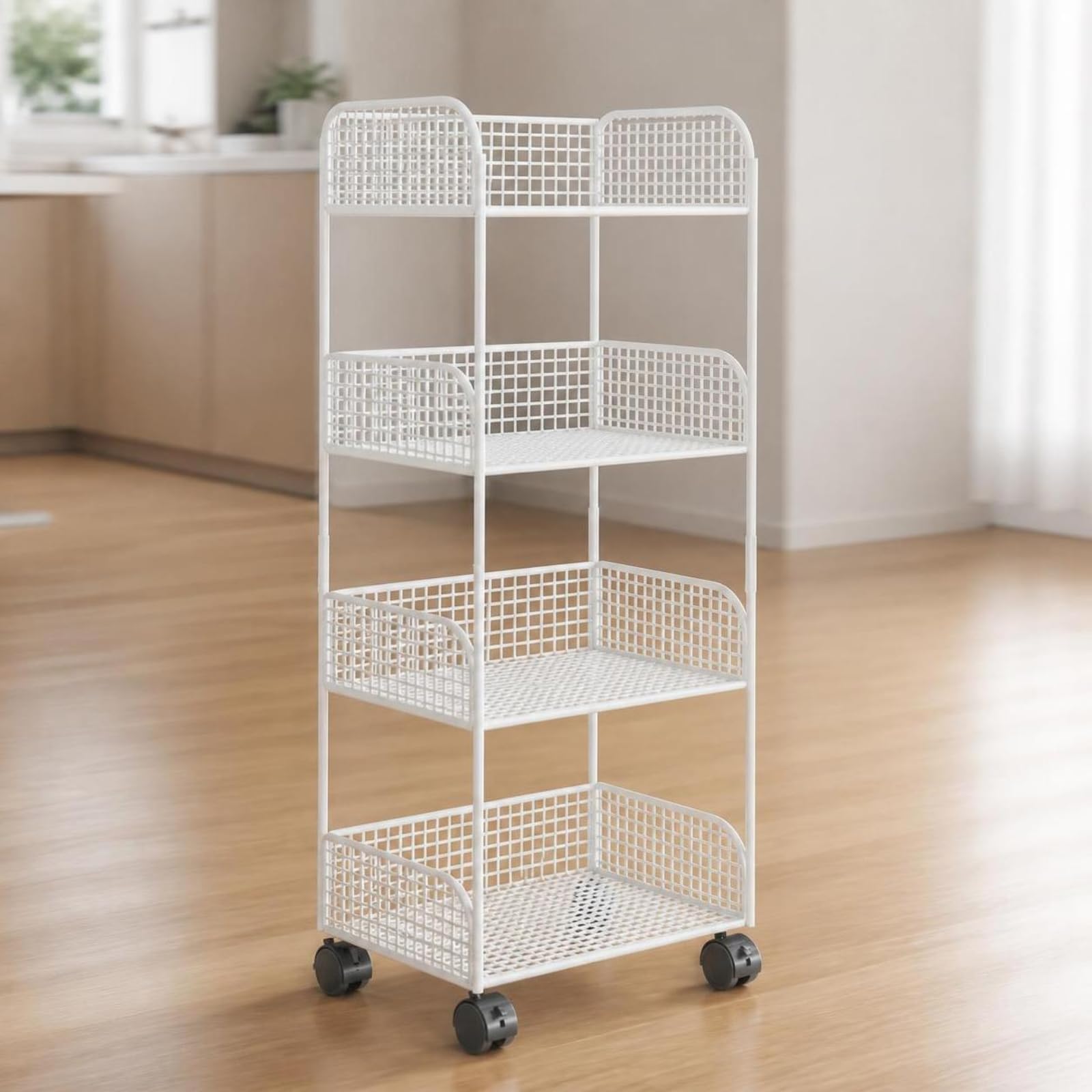 Scaffale Portaoggetti con Ruote Stretto