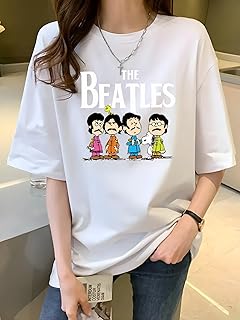 Tシャツ スヌーピー レディース 半袖 綿100% 日本製 春夏服 インナーシャツ クルーネック カットソー カジュアル ゆったり おしゃれ 快適 柔らかい 通気性