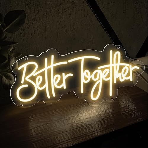 Miniatura 9 de Letreros de neón para decoración de pared, letreros de neón personalizados de UOPUDSIR reutilizables, letrero LED para decoración de boda,