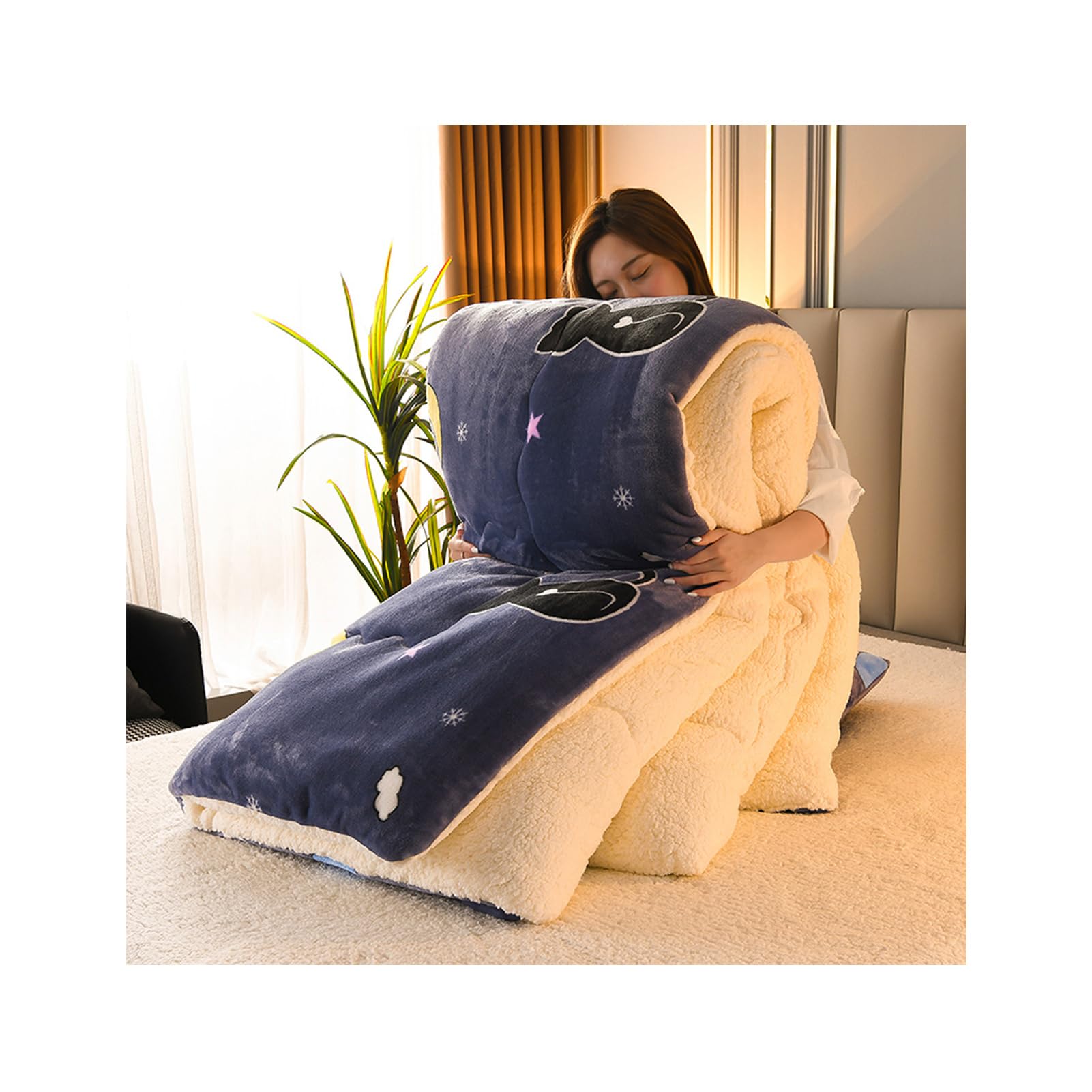 Piumone Matrimoniale Invernale HonunG - Cashmere, 180x220 Cm, 4 Kg, Coperta Pesante Per Letto
