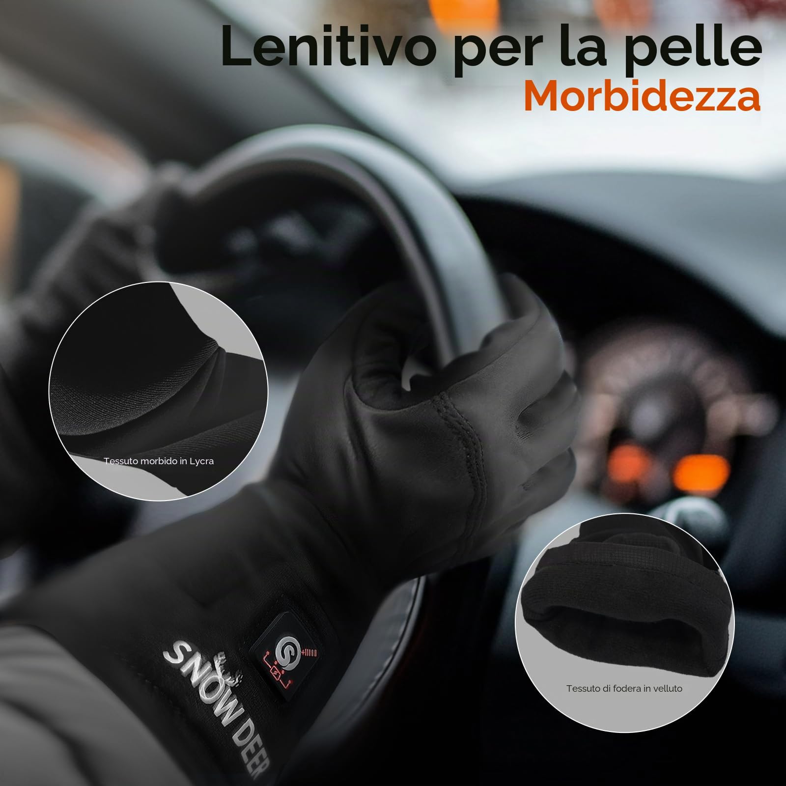 SNOW DEER Guanti riscaldabili per uomo e donna, 7,4 V, 2200 mAh, ricaricabili, scaldamani per neve, sci, pesca, equitazione, ciclismo, campeggio, motociclismo
