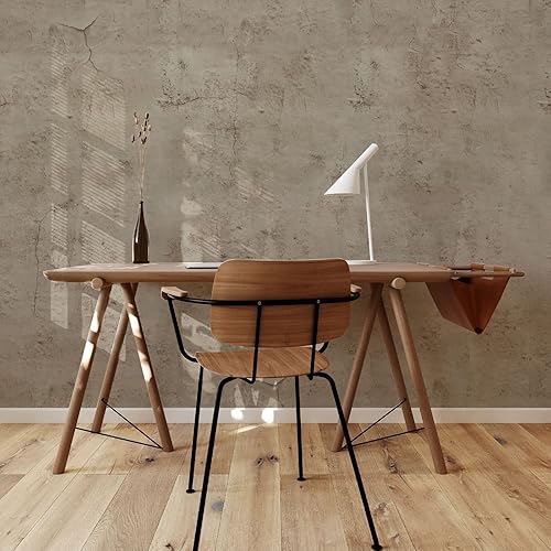 Miniatura 5 de WAPANE Papel tapiz de hormigón beige de 15.9 x 720 pulgadas, papel de contacto de cemento con textura mate 3D, papel de pared de hormigón