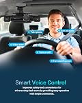 Dash Cam Front and Rear, 4K UHD Dash Camera for Cars, 360° 4 Channel Car Camera, 5GHz Wi-Fi GPS, Voice Control, CPL Filter, Dashcam with 64GB Card, WDR Night Vision, 24H Parking Mode V90
