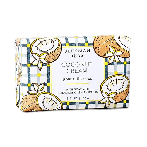 Miniatura 107 de Beekman 1802 Barra de jabón corporal de leche de cabra, puro, sin fragancia, 9 onzas, nutre, hidrata e hidrata - Jabón 100% vegetal con ácido