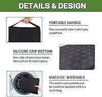 Vista 3 de Esme L&H Stadium Seat Cushions, 3D Mesh Fabric Bleacher Cushion, Portable Stadium Seat Cushion for Bleachers 1 paquete-negro