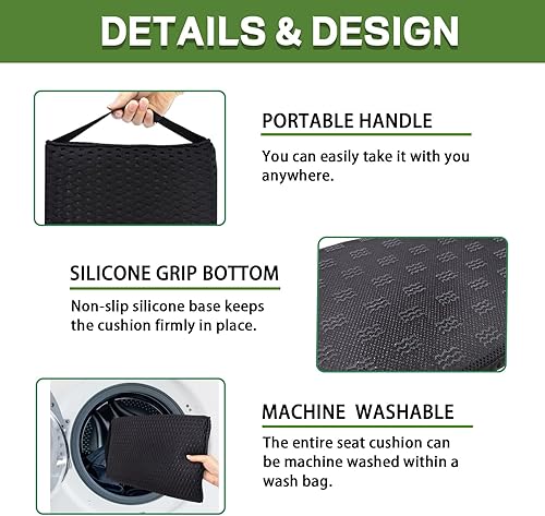 Miniatura 3 de Esme L&H Stadium Seat Cushions, 3D Mesh Fabric Bleacher Cushion, Portable Stadium Seat Cushion for Bleachers