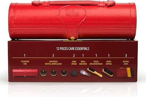 Miniatura 5 de Kit de pulido y cuidado de zapatos de 12 piezas, kit de abrillantador de zapatos de cuero para hombres y mujeres con pulido marrón, negro, neutro,