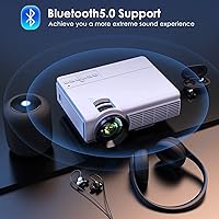 Vista 7 de Proyector con WiFi y Bluetooth, WiFi 5G nativo 1080P 9500L YOWHICK Proyector para exteriores 4K, mini proyector de película portátil, para HDMI