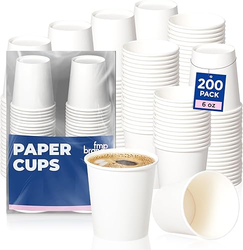 Miniatura 11 de Fit Meal Prep Paquete de 100 tazas de café de papel desechables de 24 onzas, tazas calientes de primera calidad para bebidas calientes/frías, vasos