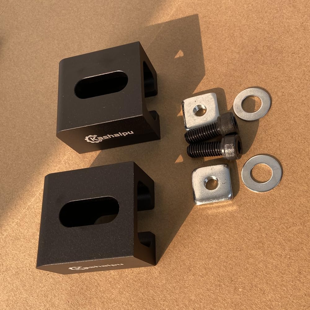 2×Car/Truck Seat Rise Spacer Heighten Lift Front/Rear Compatible for Toyota Honda Nissan Ford Chevy GMC Dodge Ram (Flat Seat Slide Rail Bracket Base)