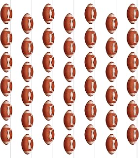 Waenerec Football Banners Garland 32pcs Football Cutouts Football Hanging Swirl Sports Theme Birthday Party Supplies for Baby Shower Home Classroom Favor Decorations