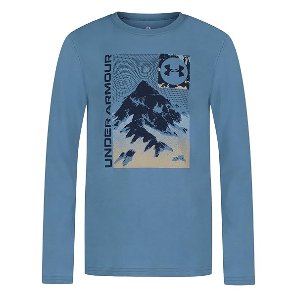 Under Armour Boys Outdoor Long Sleeve Tee, Stylish Crew Neckline, Cute Full Fit