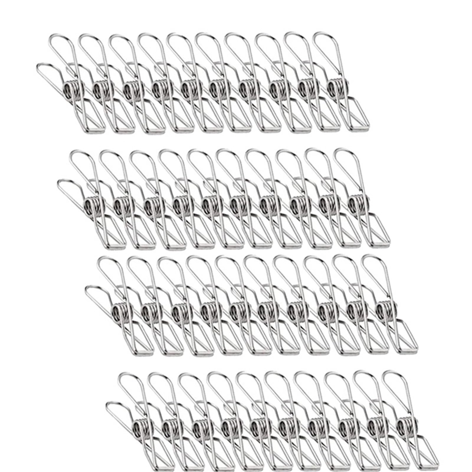 20/40Pcs Wäscheklammer Clips 5cm 6cm Edelstahl Waschen Bettdecke Hängen Metall Home Storage Werkzeug wäsche Kleidung Pins Für Kleidung(20pcs,6cm)