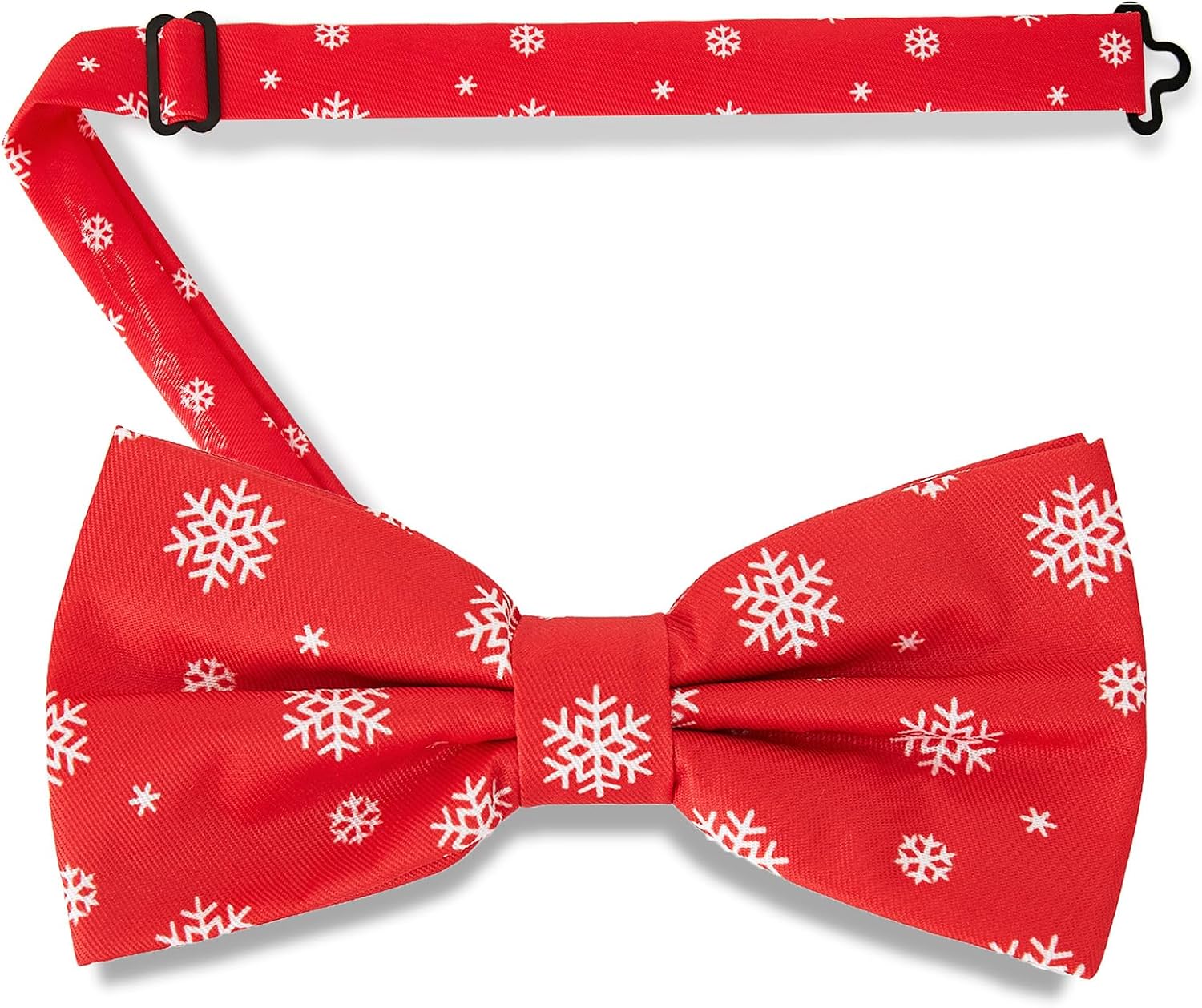 PenSee Christmas Bow Tie for Men - Festive Holiday Bowtie in Red & Green Christmas pattern