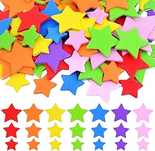 4 Sets(300pcs) Small Star Foam Stickers Self-Adhesive Backed Five-pointe...