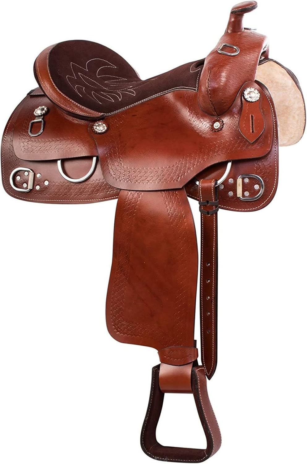 HUMAYL SADDLERY 8" inches Seat Pony Kids Miniature Children Horse Saddle Western Equestrian Trail Premium Quality Handmade Leather for Horse Riding and Best Horse Rider 8" inches Horse Saddle, PONY106