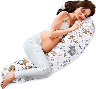 Cojin embarazo 190cm – Almohada para dormir de lado almohadas alargada para abrazar Ideal para descanso y maternidad Perfecta para embarazadas Forma en C