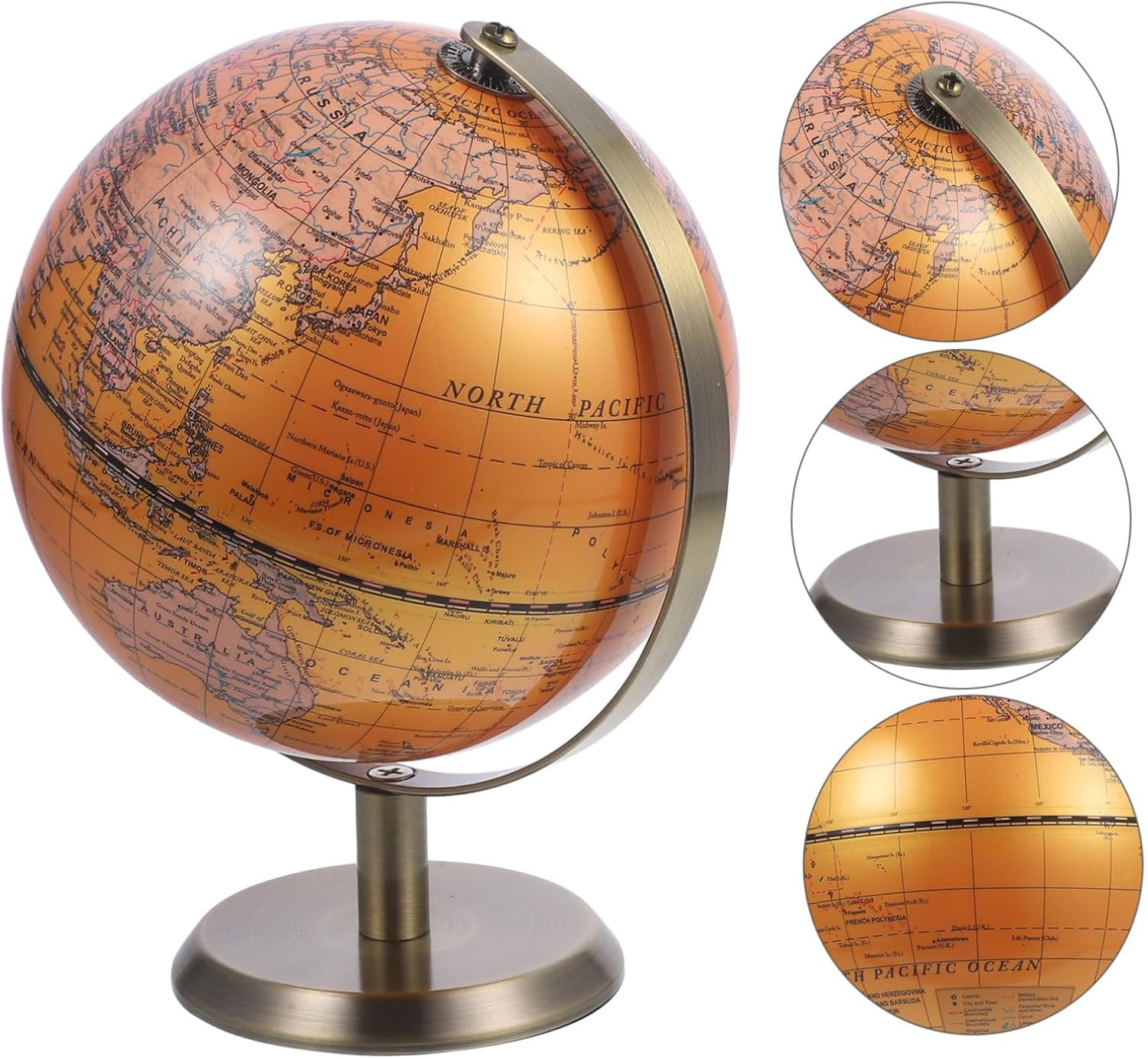 Decorative Globe World Maps for Wall Rotation Desk Classroom Decoration
