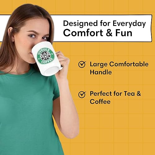 Miniatura 3 de LookHUMAN Legend of Zelda - Taza de café Hyrule, tazas de café únicas para los amantes de las leyendas de Zelda, tazas de café de cerámica con
