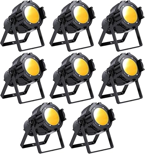 Miniatura 8 de HOLDLAMP Foco COB LED Luz de Escenario Luces Par de Fiesta Blanco Cálido Frío DMX Focos Portátiles Carcasa de Metal Luz Estroboscópica Brillante