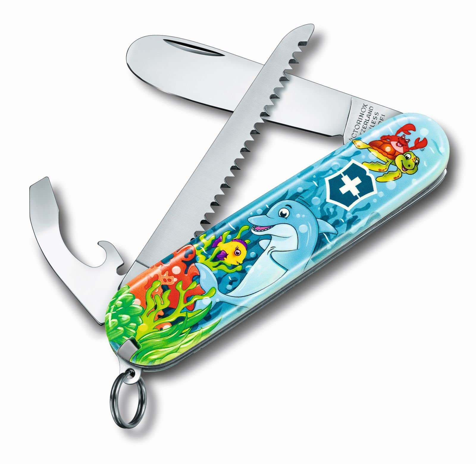 Victorinox, My First Victorinox, Swiss Army Pocket Knife, Medium, Multi Tool, Camping, 9 Functions, Blade with rounded tip, Can opener, Screwdriver 5 mm