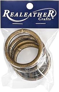 Realeather(R) Crafts 2" Brass Rings 4/Pkg-Antique Brass BRI02041