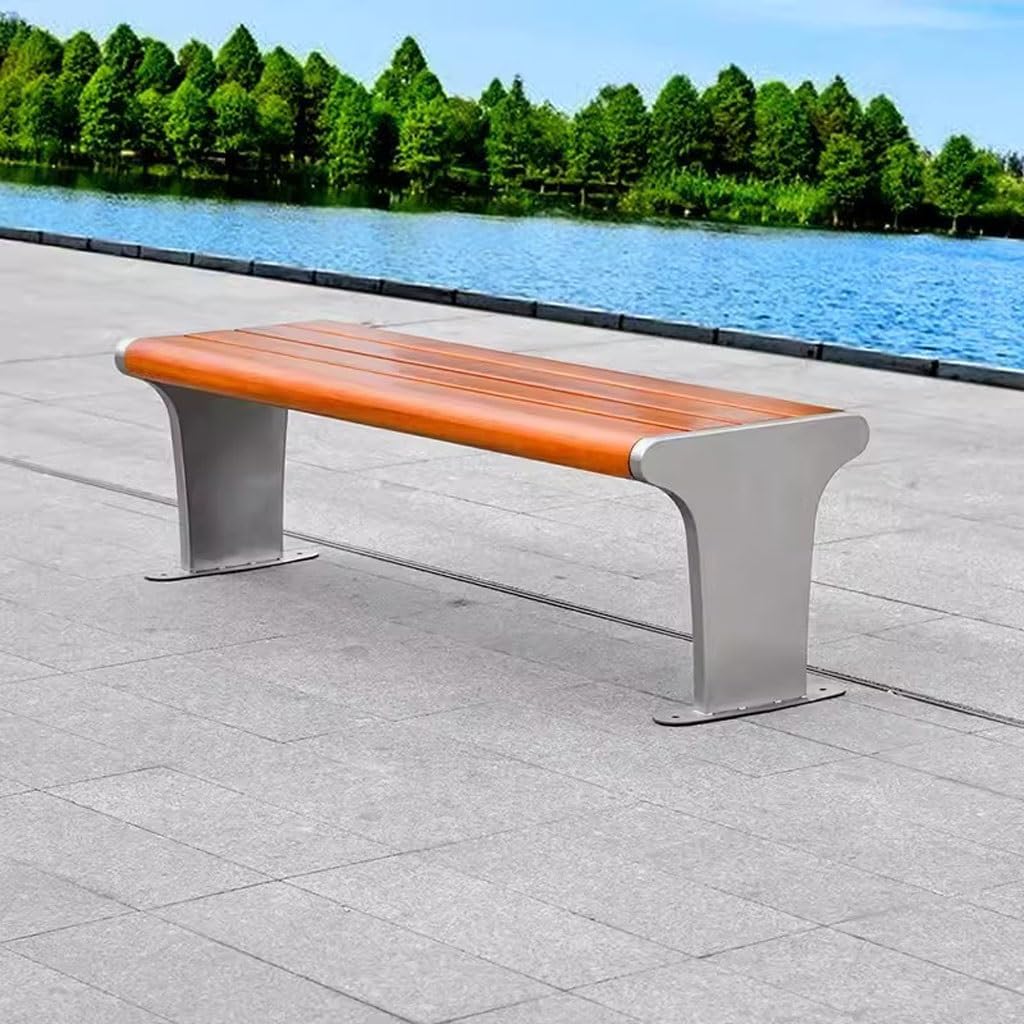 Patio Benches for Outdoors Outdoor Park Chair Stainless Steel Bench Courtyard Leisure Seat Garden Benches for Outdoors