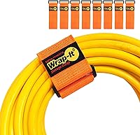 Vista 11 de Correas superelásticas Wrap-It Storage – 9 pulgadas (paquete de 10) – Correas elásticas para la gestión de cables de extensión, almacenamiento