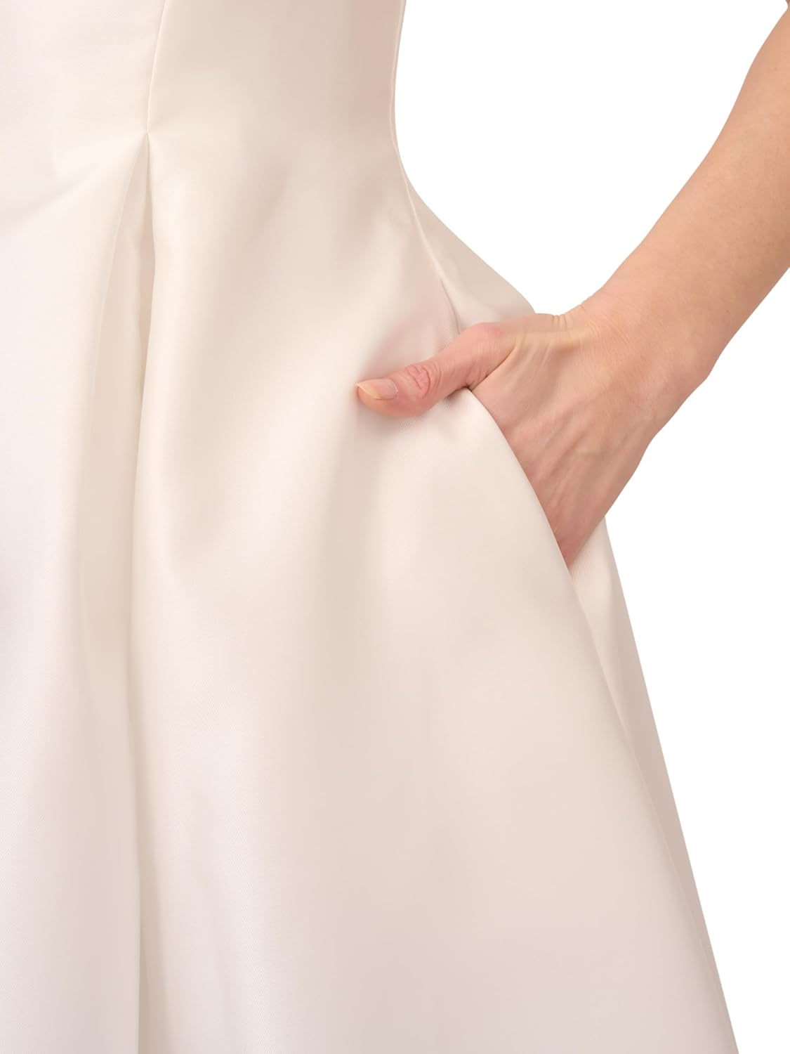 Adrianna Papell Women's Sleeveless Tea Length Dress, Ivory, 8 - Image 5