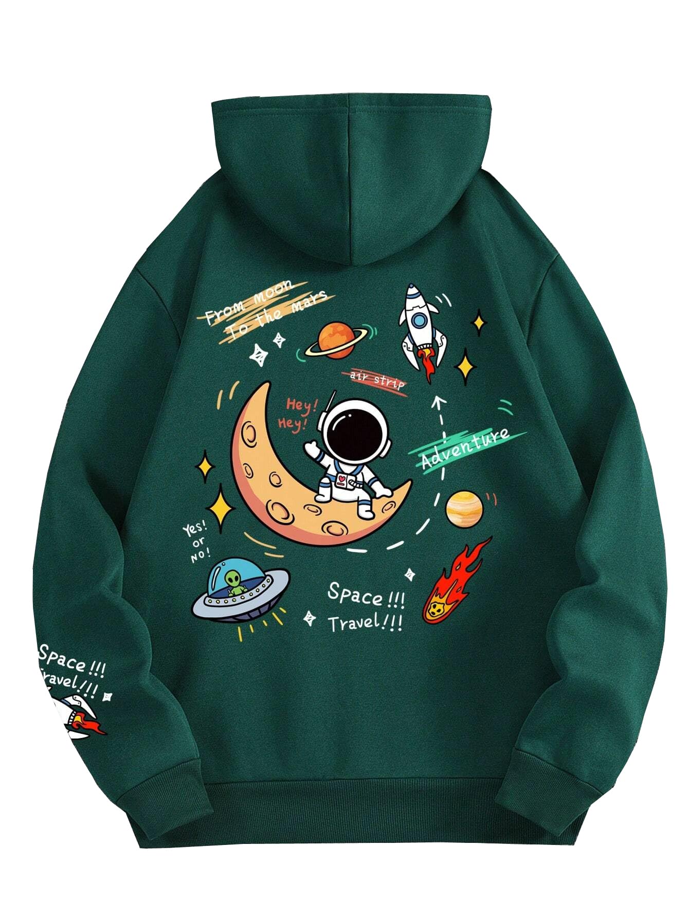 SXV 'Space Travel’ Printed Cool Aesthetic Sweatshirt Hoodie-image-47