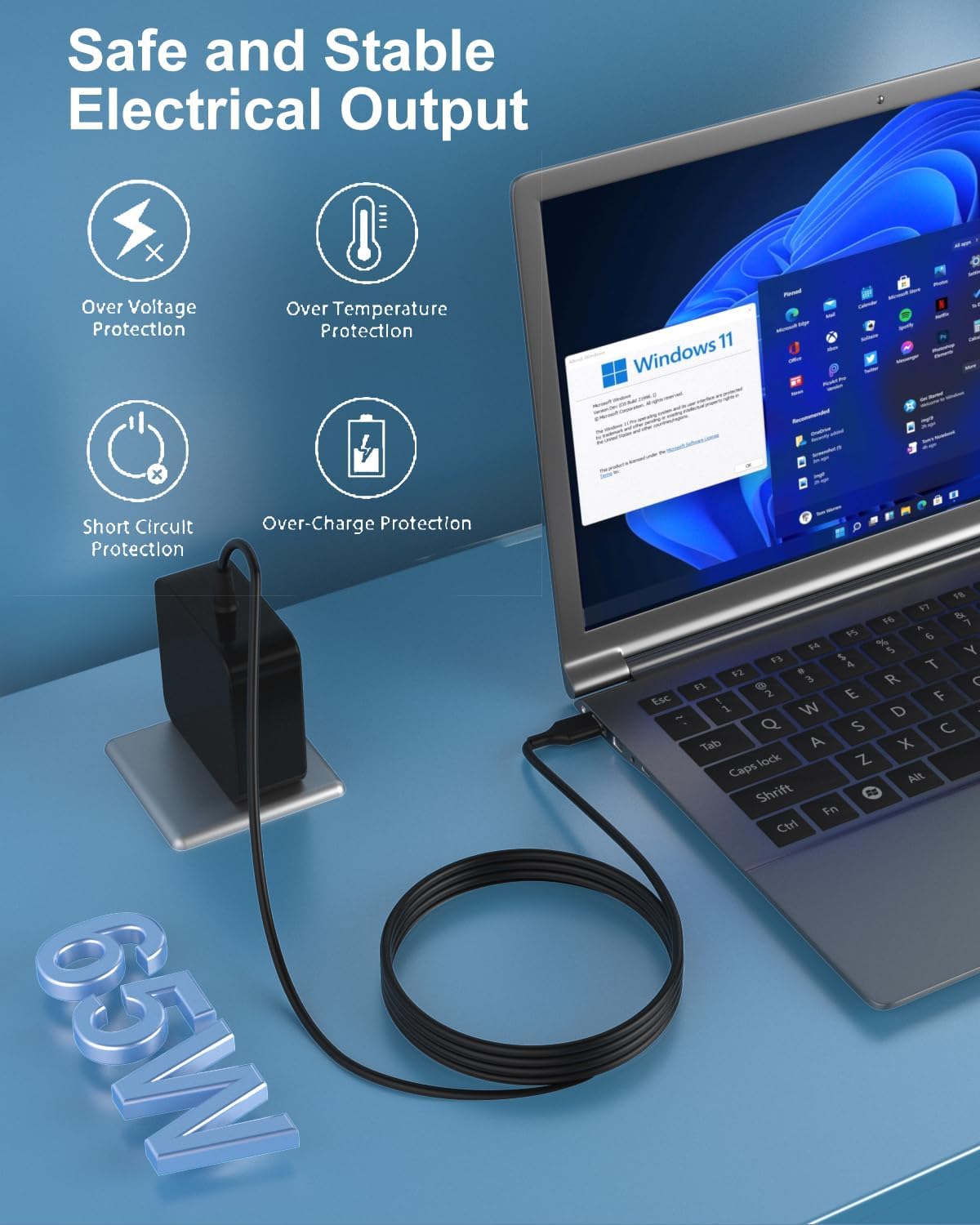 90W Laptop Charger Compatible for Asus Vivobook S17 18 14 15 16 Flip OLED K3704 M1807HA S5606MA S5606CA M5606UA M5606WA TP3604 S5506MA M5406WA S5406MA K3405VF A21-090P2A UX5400Z USB C