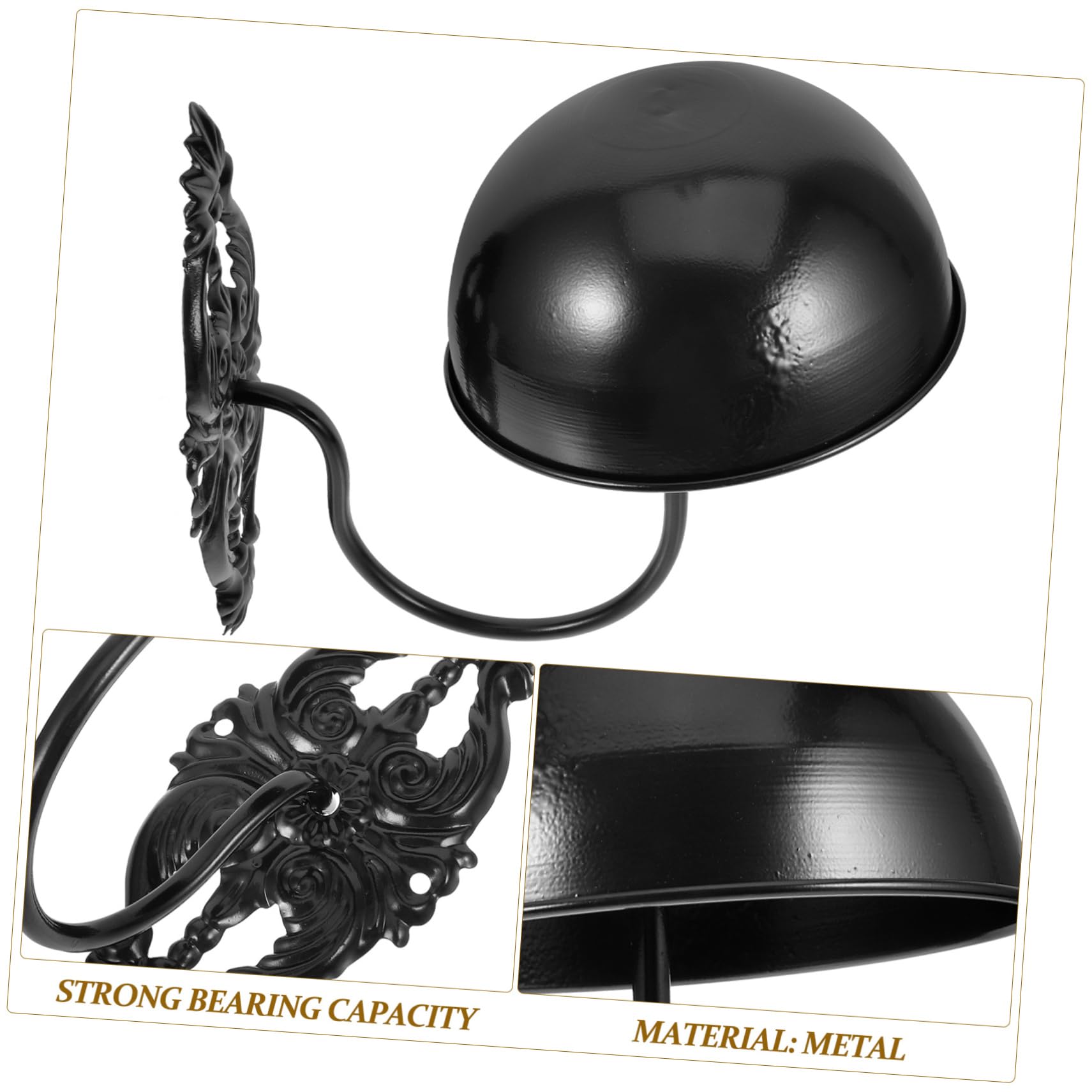 Organizador de Sombreros para Exhibición y Almacenamiento Soporte Ligero Negro de Metal para Pared en Tienda o Hogar