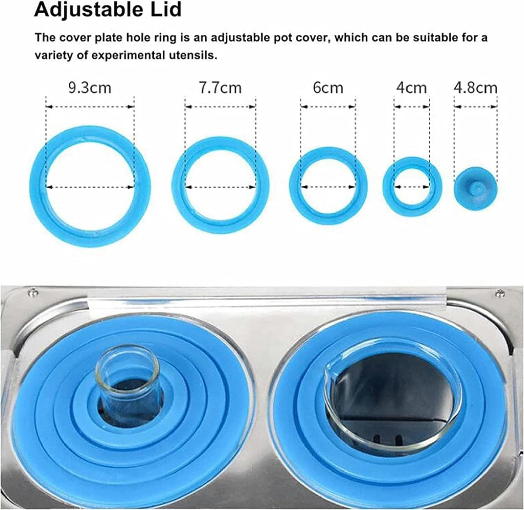 Bagnomaria da Laboratorio Digitale Bagnomaria termostatico con Aperture selezionabili Bagnomaria Elettrico a Temperatura costante in Acciaio Inossidabile 304, per distillazione, Essiccazione, concen