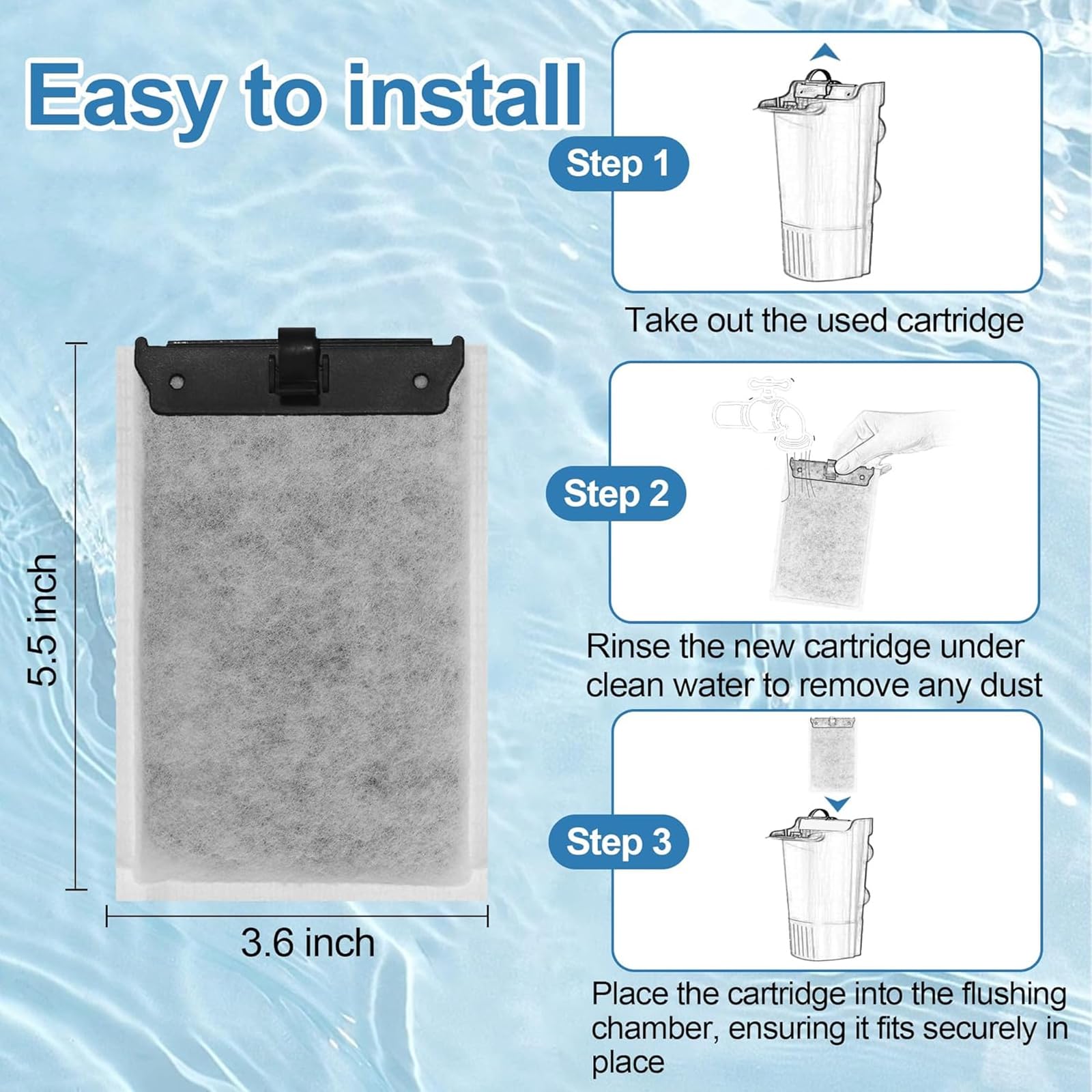 10 Pezzi Adatti per Filtri Tetra Easycrystal 250 & Filterbox 300, Filtri di Ricambio per Reptofilter, Tetra Easycrystal Accessorio per Acquari Dotato di Carbone Attivo e Zeolite