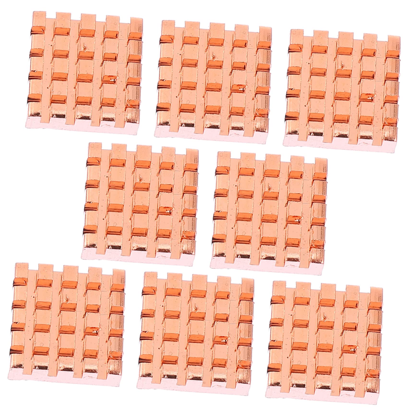 LAPYAPPE 8Pcs Copper Heat Sink Replacement for CPU Cooling Thermal Conductive Fin for Motherboards Graphics Cards and Chips Efficient Heat Dissipation